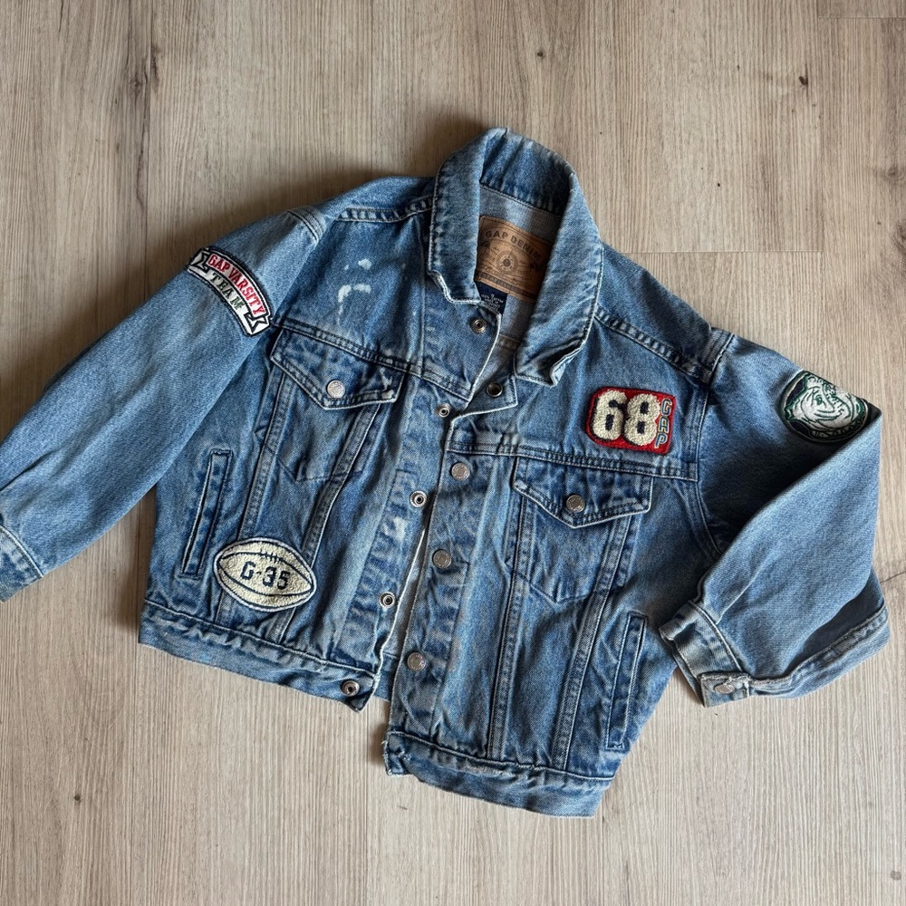 Vintage GAP Kids Denim Jacket with Patches